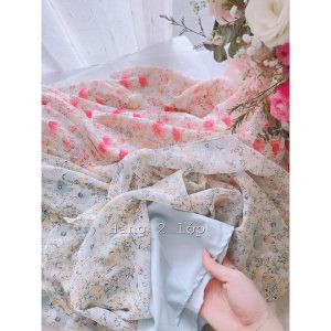 VÁY HOA XẾP LY NGỰC 2M HỒNG XANH CHO NỮ-4