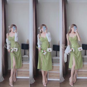 SET VÁY HOA 2DÂY MIX KHOÁC LEN TĂM MỎNG SIÊU HOT-4