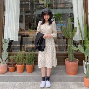 VÁY HOA CỎ VINTAGE DÁNG DÀI (ảnh thật/sẵn)-8