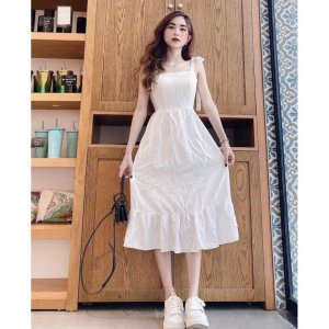 Váy Nữ 2 Dây, Đầm nữ 2 dây Dáng Suông Họa Tiết CỘT NƠ VAI , Hàng Cao Cấp TT 10-4