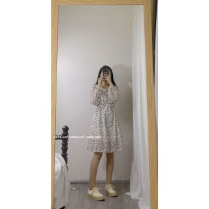 [VIDEO/ ẢNH THẬT] Váy Hoa Nhí Nhẹ Nhàng Ngọt Ngào Mùa Thu Hàn Quốc Kèm Corset-5