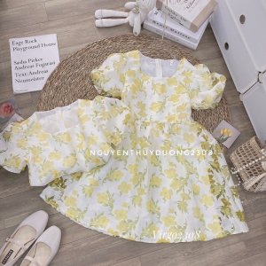 [HÀNG SẴN]VÁY-ĐẦM HOA VÀNG CAMILA DRESS XINH YÊU-4