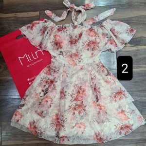 Váy hoa trễ vai buộc nơ cổ-7