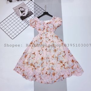 Váy hoa to đệm ngực 2 màu mới (kèm ảnh thật,video)-4