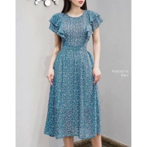 Váy Maxi Hoa bèo Xếp li trước nhiều màu-3