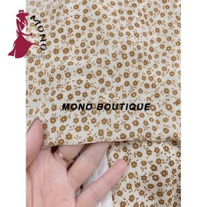 Váy Hoa Nhí Ulzzang Cổ Vuông Dáng Dài Thắt Nơ Eo - Mono Boutique-6
