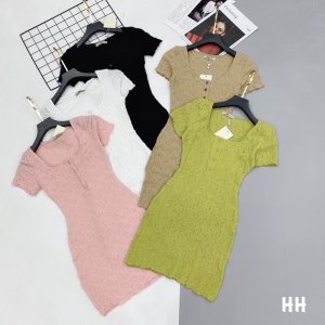 [Siêu Hot] Váy Body Xốp Nhăn Tay Cộc Sexy 4 Màu Có Ảnh Thật Kèm Video-7