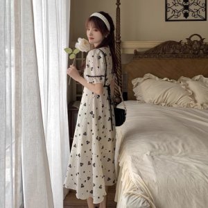 [ HÀNG SHOP]: Váy Hoa Tiểu Thư Quảng Châu Nữ Kèm Ảnh Thật Trải Sàn M0393- Lolla_Fashion-7