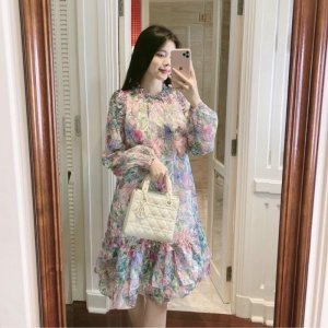 VÁY HOA TƠ 2 LỚP | DuongHuong Clothes-4