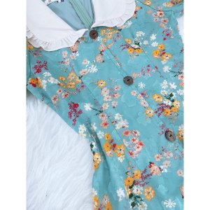 [CÓ SẴN][Ảnh thật] Váy hóa nhí dáng dài maxi cổ sen, váy thiết kế cao cấp, có may theo số đô riêng - V0001-8