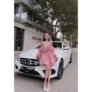 VN629 - VÁY 2S VOAN HOA HỒNG TRỄ VAI CHUN LƯNG-4