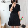 Xiaozhainv (3C) Váy Hoa Tay Ngắn Cổ Chữ V Size M-4Xl-1