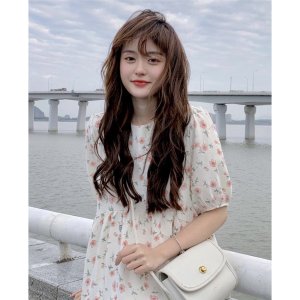 Váy tay lỡ nữ hoa nhí màu vàng và hồng JULYF - Đầm đi biển nhẹ nhàng retro, vintage học sinh hàn quốc đẹp ulzzang-2