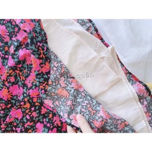 VÁY HOA BUỘC NƠ NGỰC LI EO 4M CHO NỮ-8