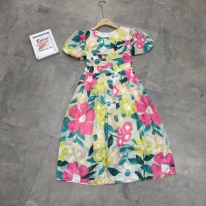 Váy Hoa Voan Tơ Gấm Nổi Siêu Xinh Có Ảnh Thật Kèm Video-7