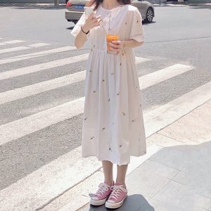 [Mã 255FASHIONSALE giảm 100% đơn 150K] [VIDEO Unbox] VÁY BABYDOLL HOA TAY NGẮN (ảnh thật)-3