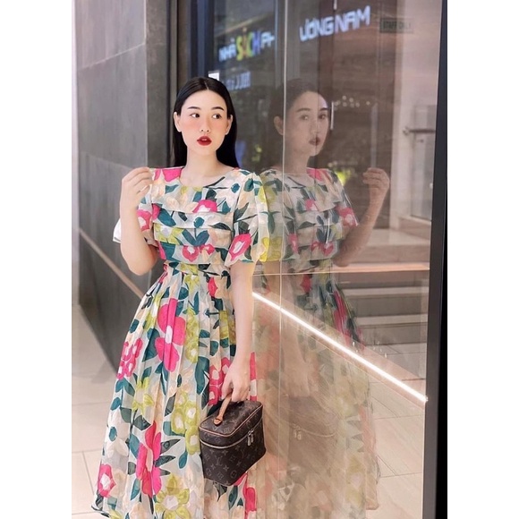 BÁN SỈ VÁY HOA XOÈ LY NGỰC CHO NỮ-3