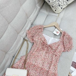 Váy hoa nhí von lụa siêu xinh màu tôn da mặc nhẹ mát chuẩn form V033-8