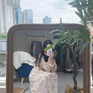 Váy hoa nhí vintage cổ V ( ảnh thật/ có video)-2