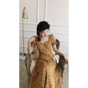 VÁY VOAN HOA NHÍ 3 màu siêu sang,dễ mặc đi chơi đi tiệc( tuyển sỉ, ctv toàn quốc)-5