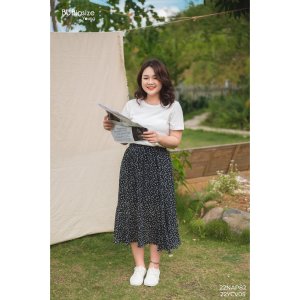 Chân váy voan hoa 2 tầng BIGSIZE (55kg đến 95kg) - 22YCV05 - [BU Bigsize Young]-1