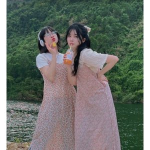 Váy hoa lụa 2 dây hoa nhí siêu xinh | Váy lụa mềm du lịch biển sống ảo siêu xinh | Fm Store 220321026-2
