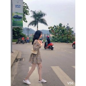 [FREESHIP - HÀNG LOẠI 1] VÁY CHUN EO HOA XANH VÀNG NHÍ-4