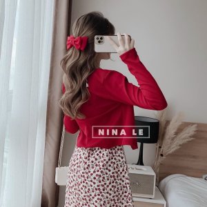 Đầm váy nữ 2 dây phối nút chất voan hoa kiểu tiểu thư kèm áo khoác ngoài tay dài xịn xò, sang chảnh cho nàng dạo phố-4