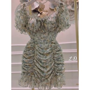 [Mã 55FASHIONSALE giảm 12% đơn 99K] Váy hoa cup ngực dáng ngắn có đệm ngực-5