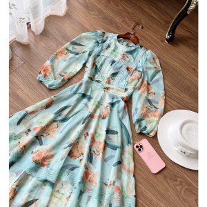 Váy hoa tay dài V2091 - DOLCE VIVA COLLECTION-7