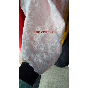 Váy gấm hở lưng hoạ tiết nổi tay bồng xinh xắn-9