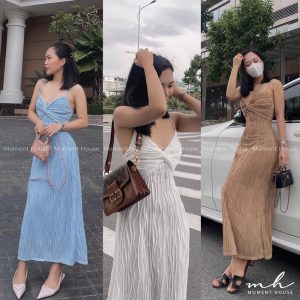 [Mã 55FASHIONSALE giảm 12% đơn 99K] VÁY 2 Dây BASIC xoắn ngực [Moment House]-6