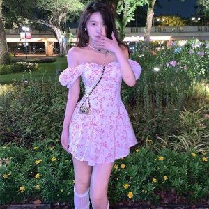 Váy hoa nhí cao cấp tay phồng siêu xinh phù hợp đi chơi đi tiệc-5