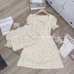 Váy hoa nhí dáng chữ A tay bo cúp ngực cá tính , đầm hoa đi biển cực xinh ( ảnh thật trải sàn ) by YANSOO-6