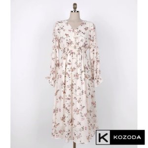 Váy Hoa Nhí Đầm vintage Voan Dáng Dài đẹp dễ thương dáng xòe có lớp lót Quảng Châu kozoda D5-9