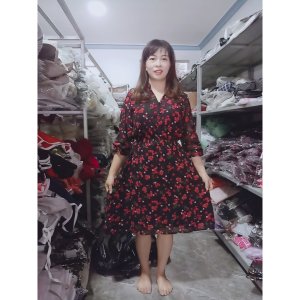 Váy hoa nhí Voan, Váy Vintage trẻ trung đáng yêu tặng kèm áo phông Hàn quốc-4