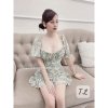 [Mã 55FASHIONSALE giảm 12% đơn 99K] Váy hoa cup ngực dáng ngắn có đệm ngực-1