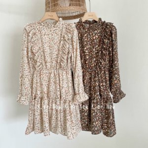 [Mã 55FASHIONSALE giảm 12% đơn 99K] Đầm - váy hoa nhí bèo cổ-3