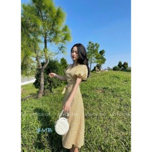 Váy hoa nhí Vintage siêu xinh phong cách-2