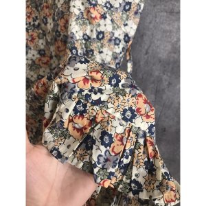 Thanh lý váy hoa nhí cổ tim, dây thắt eo, dáng ngắn đuôi cá nhỏ-4