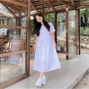 [Mã 255FASHIONSALE giảm 100% đơn 150K] [VIDEO Unbox] VÁY BABYDOLL HOA TAY NGẮN (ảnh thật)-9