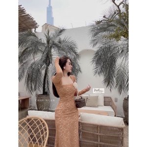 váy ren đuôi cá kèm hoa-9