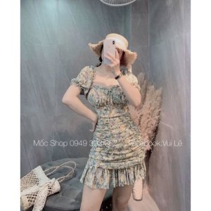 Váy Hoa Xanh Đuôi Cá Hot Hit Có Ảnh Thật Kèm Video-6