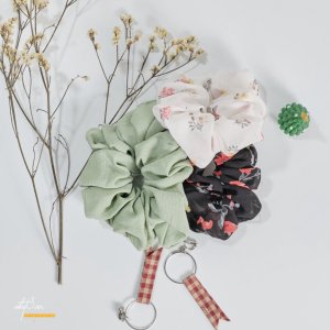 Váy hoa nhí tay ngắn Minette Dress vải voan mềm mại thoáng mát mặc tôn dáng trắng bông đen vintage-8