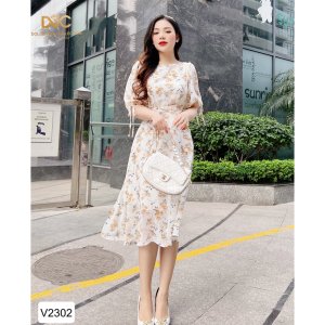 Váy hoa xòe tay lỡ V2302 - DOLCE VIVA COLLECTION-3
