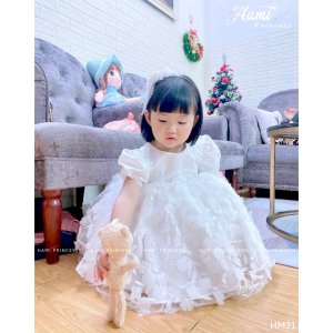 Váy Công Chúa Hoa 3D Cho Bé Gái HM21 HAMI PRINCESS ❤️ Tặng Kèm Phụ Kiện-8