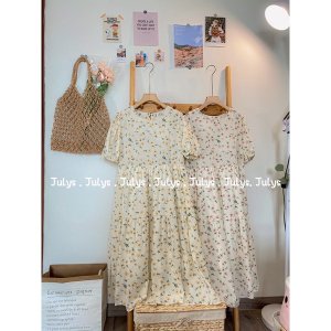 Váy babydoll nàng thơ hoa nhí (ảnh thật shop chụp kèm video)-4