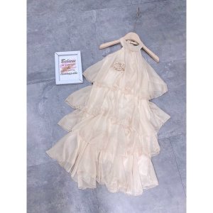 [Siêu Hot] Váy Yếm Be Maxi Cổ Hoa, Đầm Thiết Kế Tầng Siêu Xinh Có Ảnh Thật Kèm Video-8