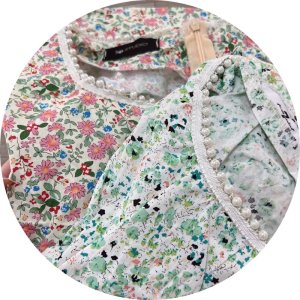 Váy Thô Hoa Nhí Cổ Viền Ngọc Hàng 2 Lớp Siêu Xinh Có Ảnh Thật Kèm Video-9