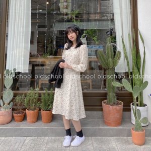 VÁY HOA CỎ VINTAGE DÁNG DÀI (ảnh thật/sẵn)-7